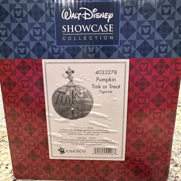 RARE 2013 Jim Shore Tinkerbell Witch Light Up Pumpkin Tink or Treat Figurine - Picture 6 of 12